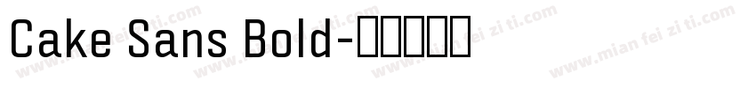 Cake Sans Bold字体转换